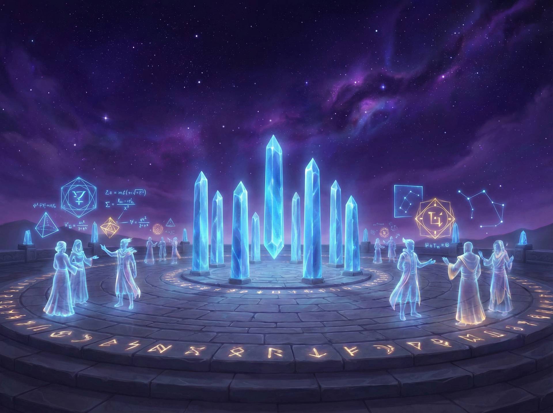 占卜师们在论坛广场交流心得